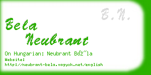 bela neubrant business card